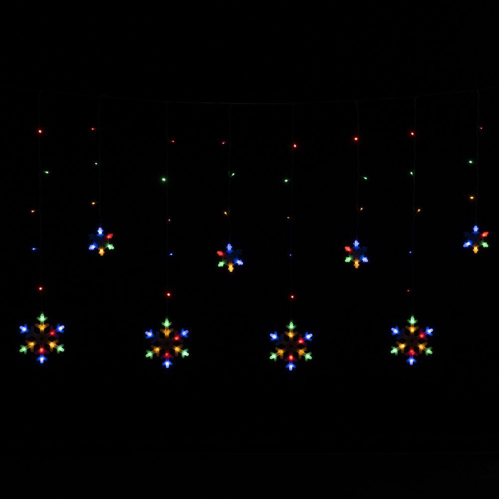Guirlande de No&euml;l lumineuse 160LED bordure toit flocon multicolore