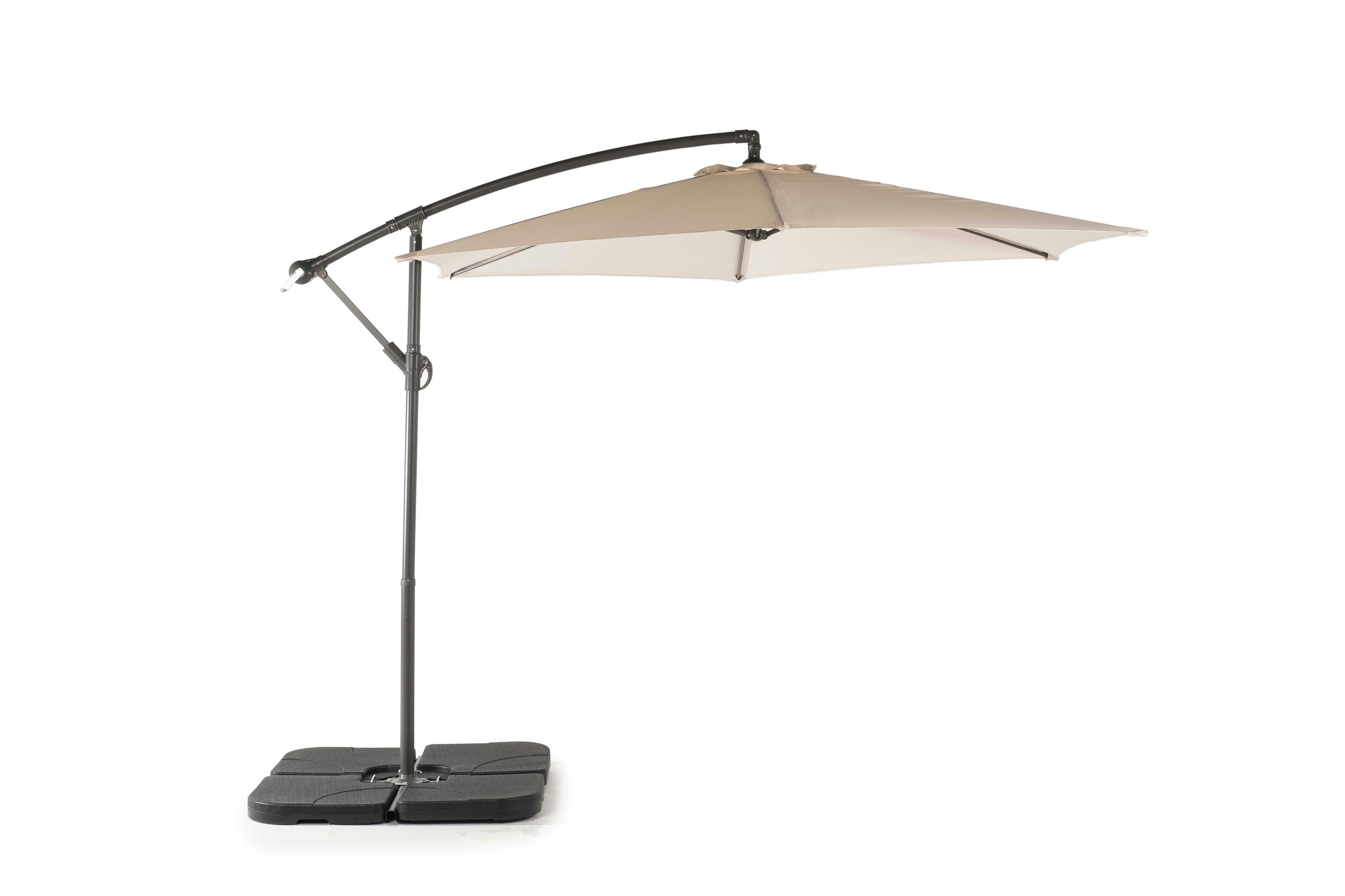 TRAFALGAR - Parasol Aluminium Acier et Polyester Beige 300cm