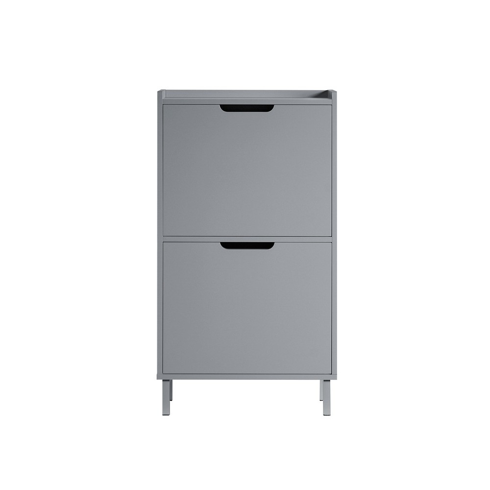 SoBuy Szafka na buty z 4 drzwiami Jasnoszary 50.3x17x90.5cm FSR151-HG