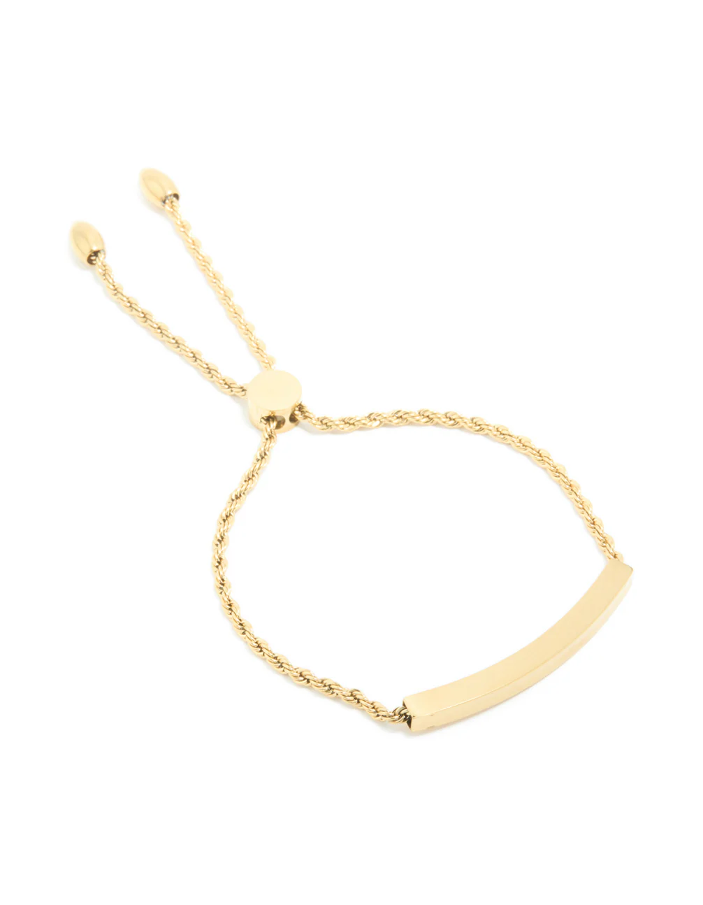 Waterproof Gold Plated Stainless Steel Twist Engravable Bar Toggle Bracelet
