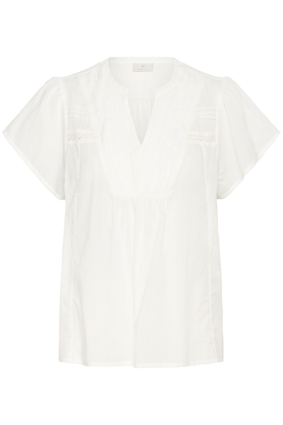Kaffe KAkarli Blouse Cap Sleeves V-notch Neck