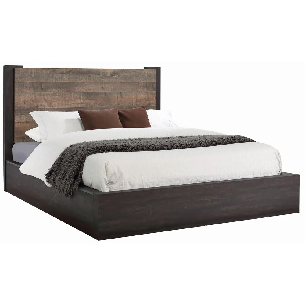 Kendra Weathered Oak 4-piece Platform Bedroom Set