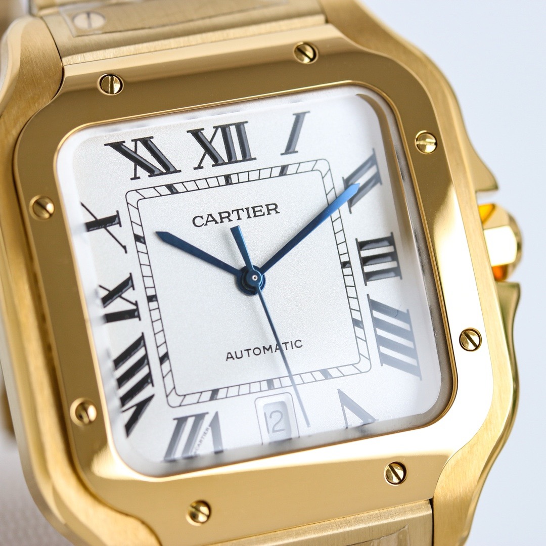 Cartier Santos de Cartier Large Model 18K Yellow Gold Watch -15