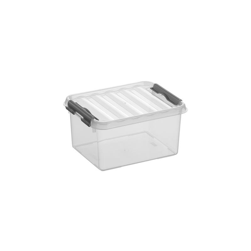 Box de rangement Q-line avec couvercle à clips transparent 2 L SUNWARE