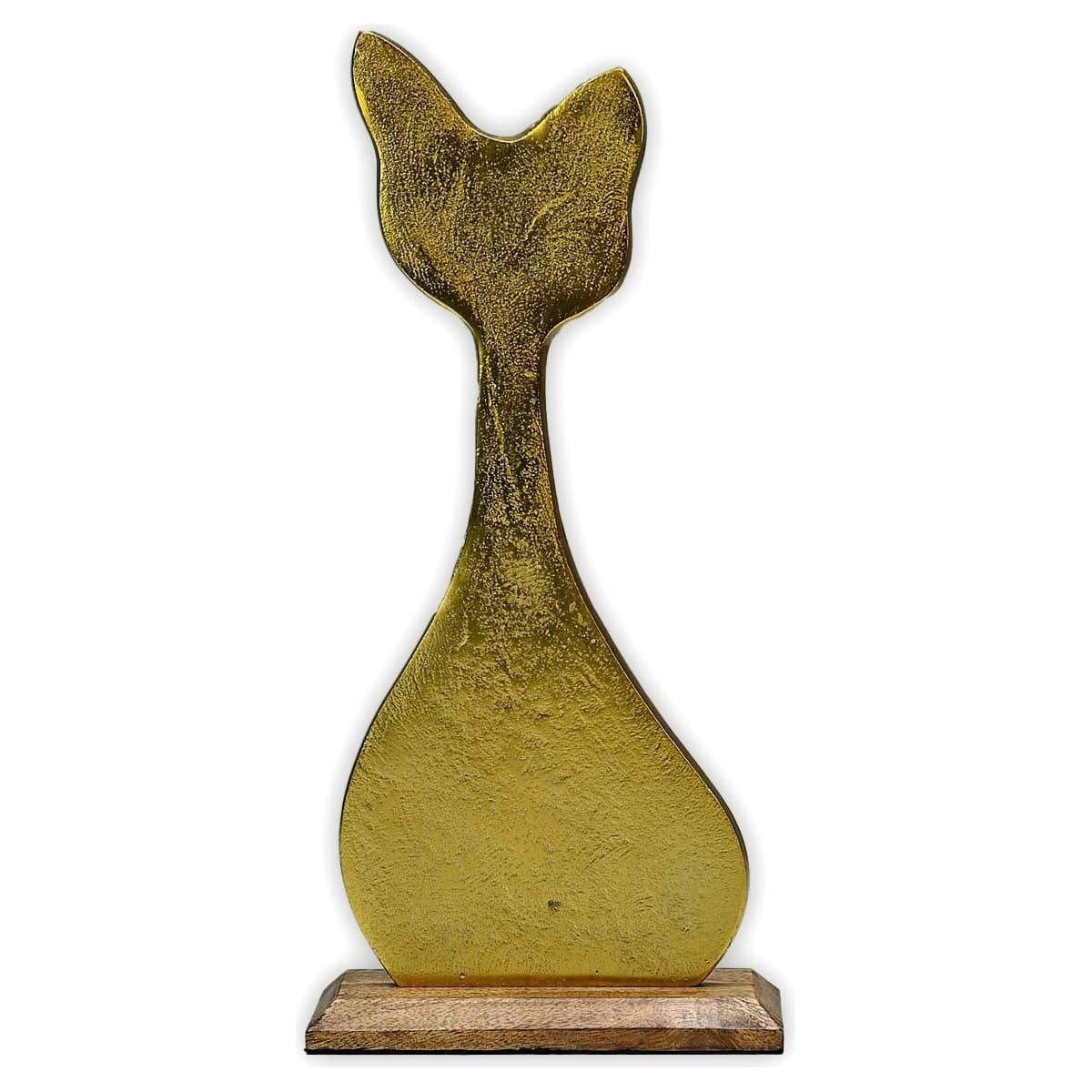 FUNNY CAT - Figurine chat  or 13x5x33 cm