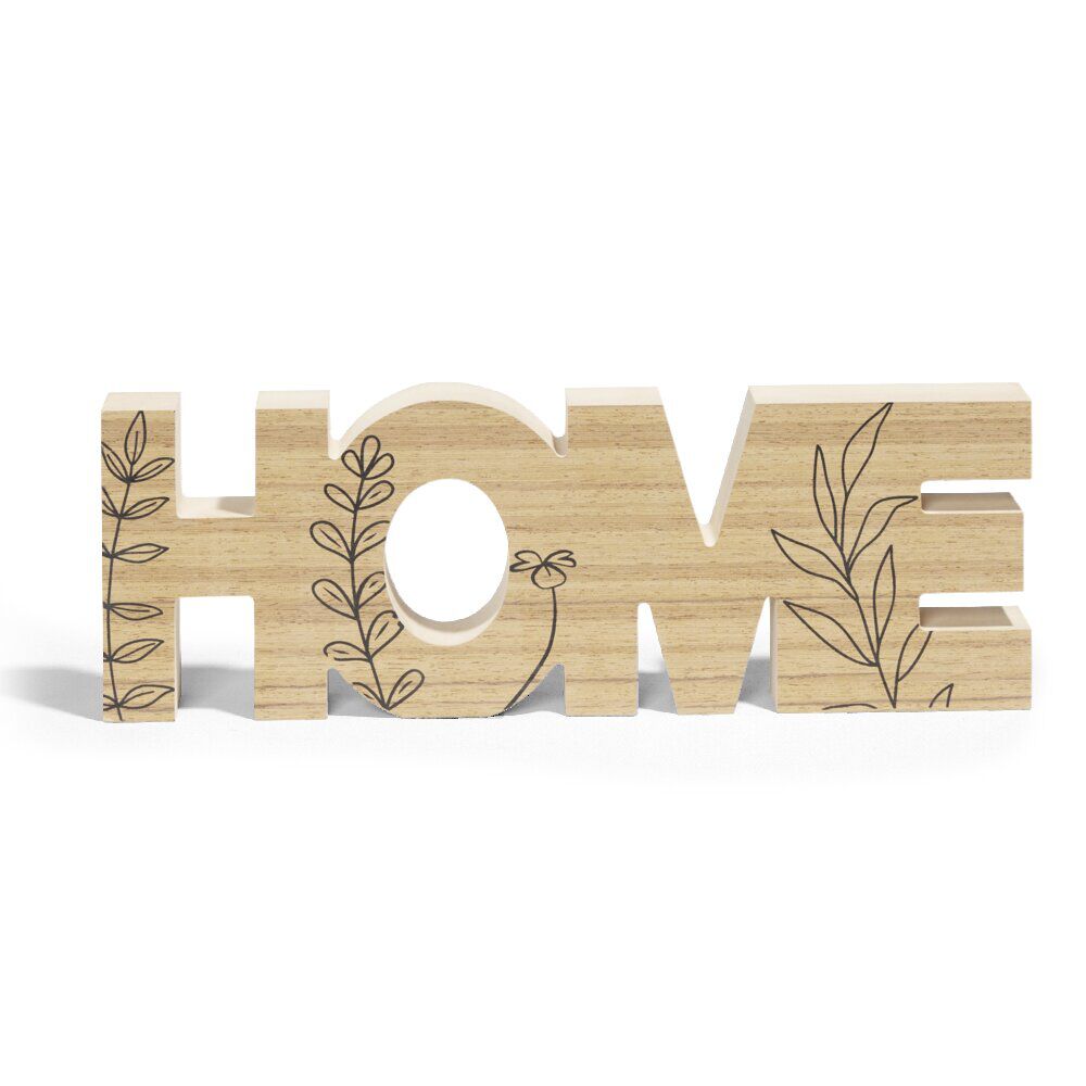 Décoration mot HOME en bois L49xH14cm
