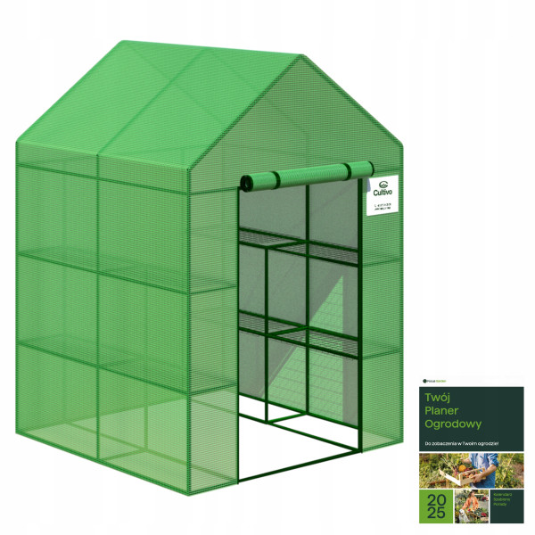 SZKLARNIA Foliowa Ogrodowa na Warzywa 140x140 Regał 8 Półek Balkon