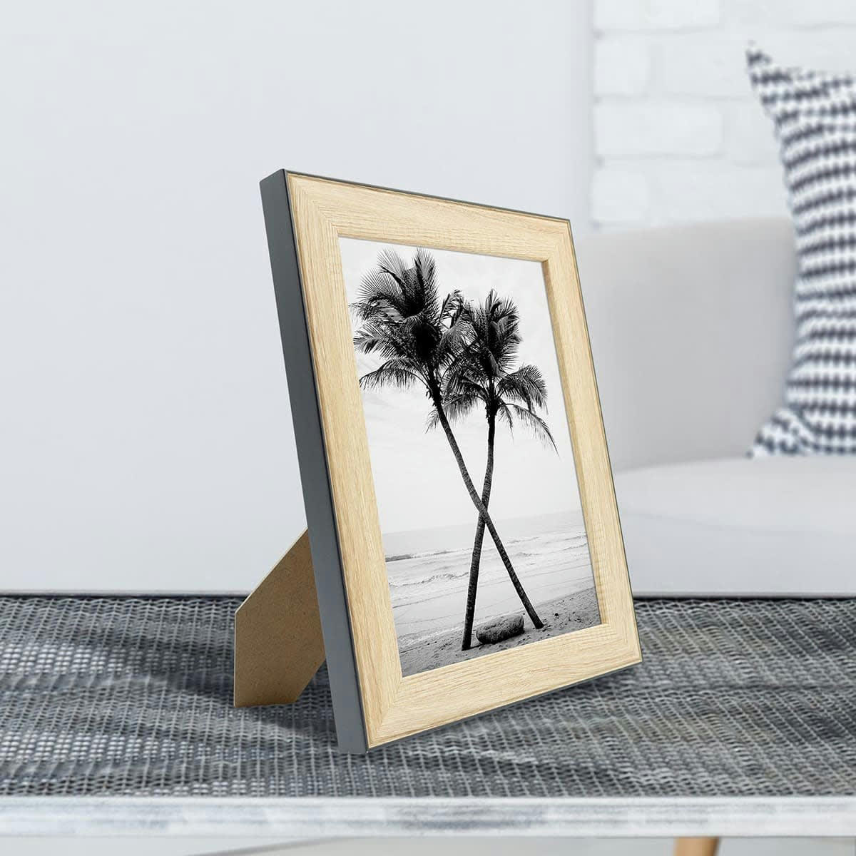 NEWTON - Cadre photo bois noir 18x24 cm résine recyclée