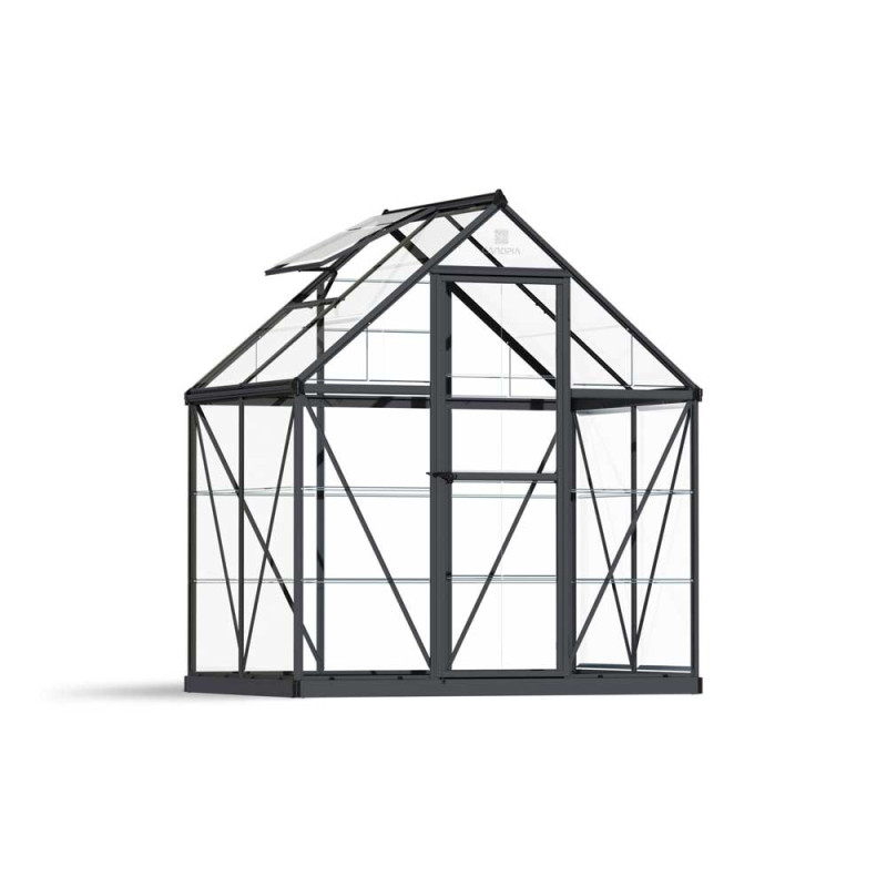 Serre en polycarbonate Harmony grise 2,2 m² CANOPIA