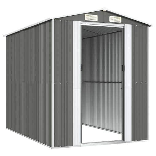 NNEVL Garden Shed Light Grey 192x274x223 cm Galvanised Steel