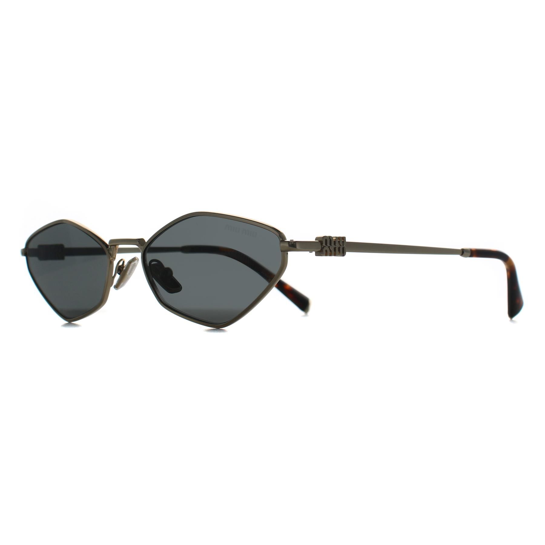 Miu Miu Oval Pale Gold Dark Grey MU56ZS