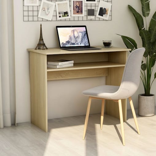 NNEVL Desk Sonoma Oak 90x50x74 cm Chipboard