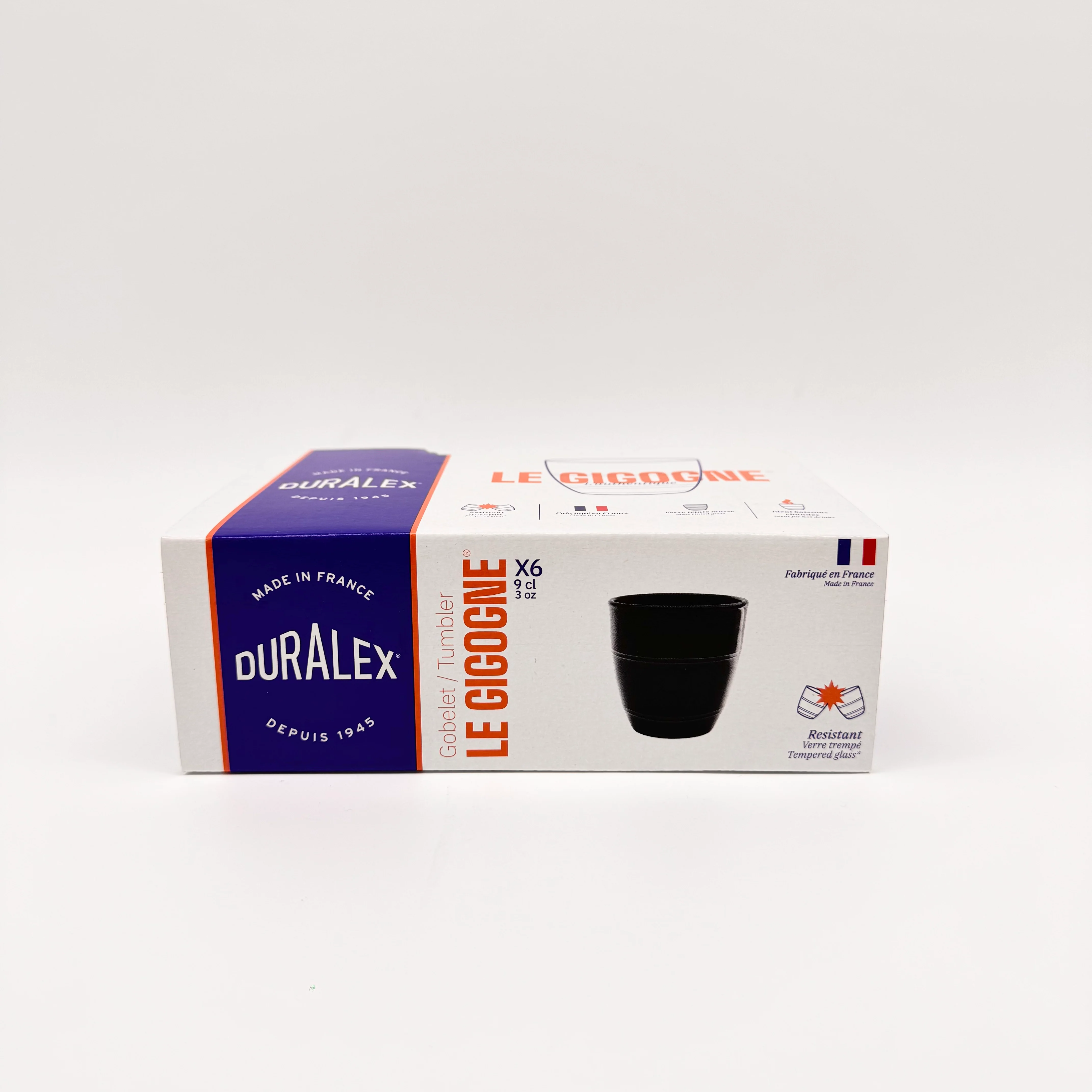 Le Gigogne - Noir brillant - Verre 9cl -  (Lot de 6)