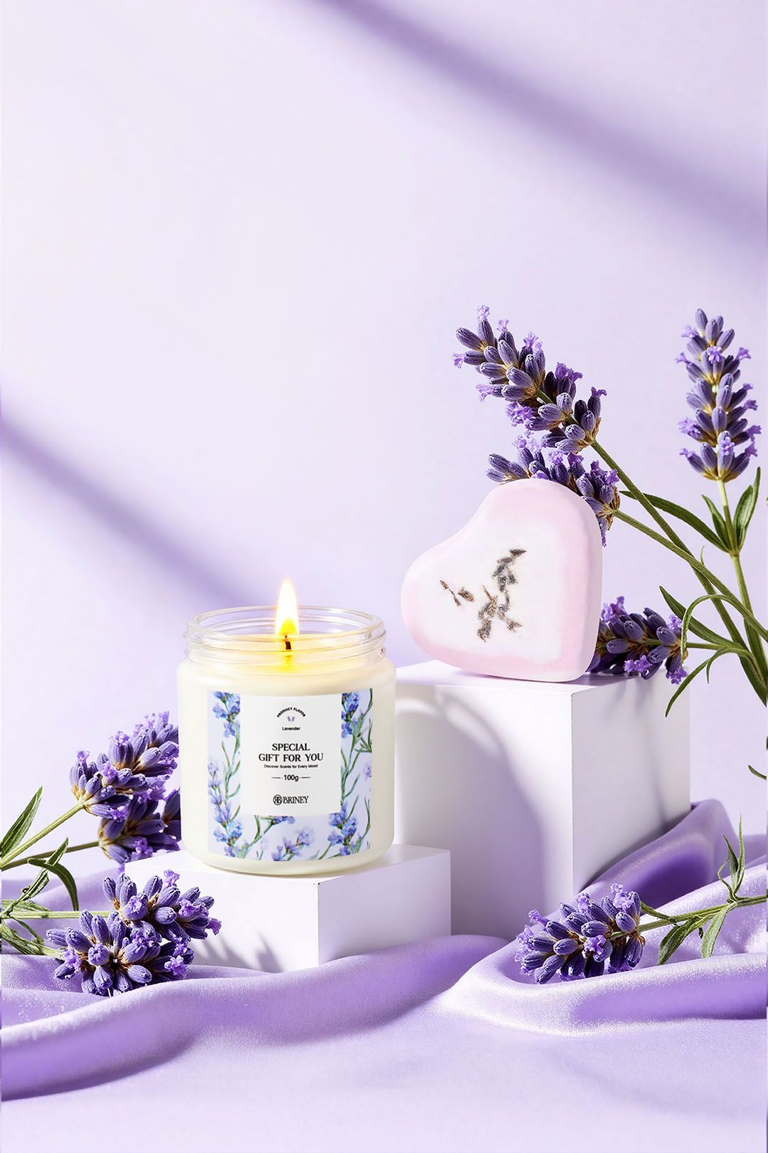 Living and Home Lavender-Scented Spa Bath Gift Set