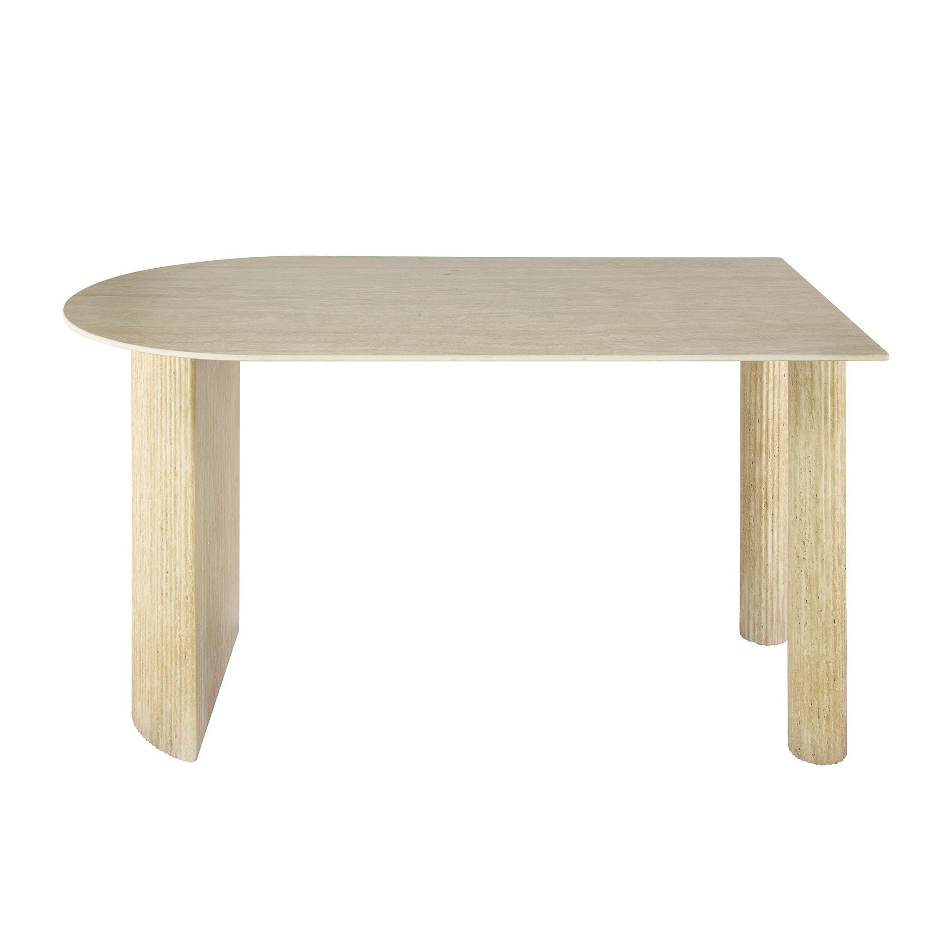 Table murale 4 pers. céramique effet travertin 140 cm ASCOLI