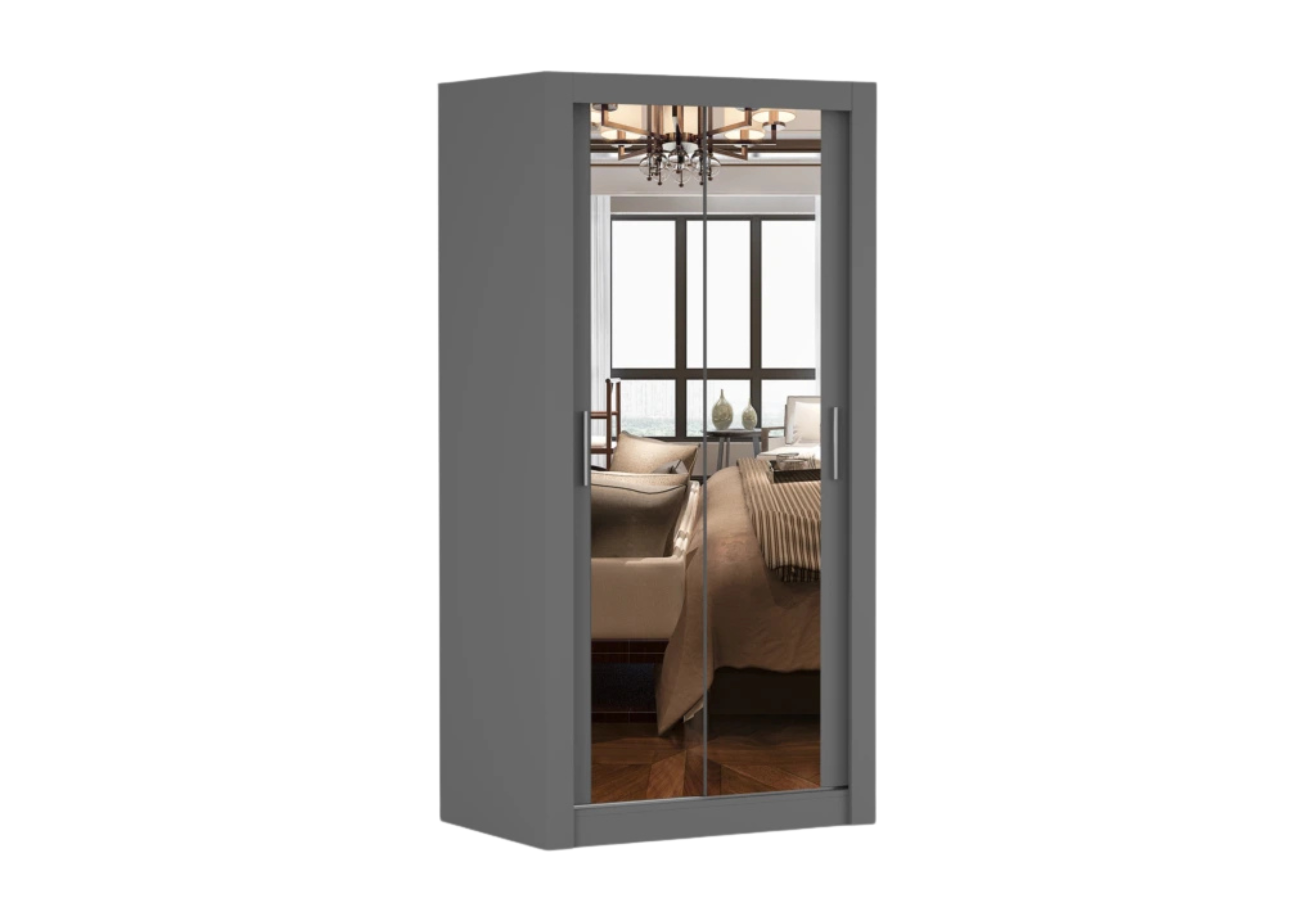 Szafa Milan 100 cm Szary mat/Szary mat
