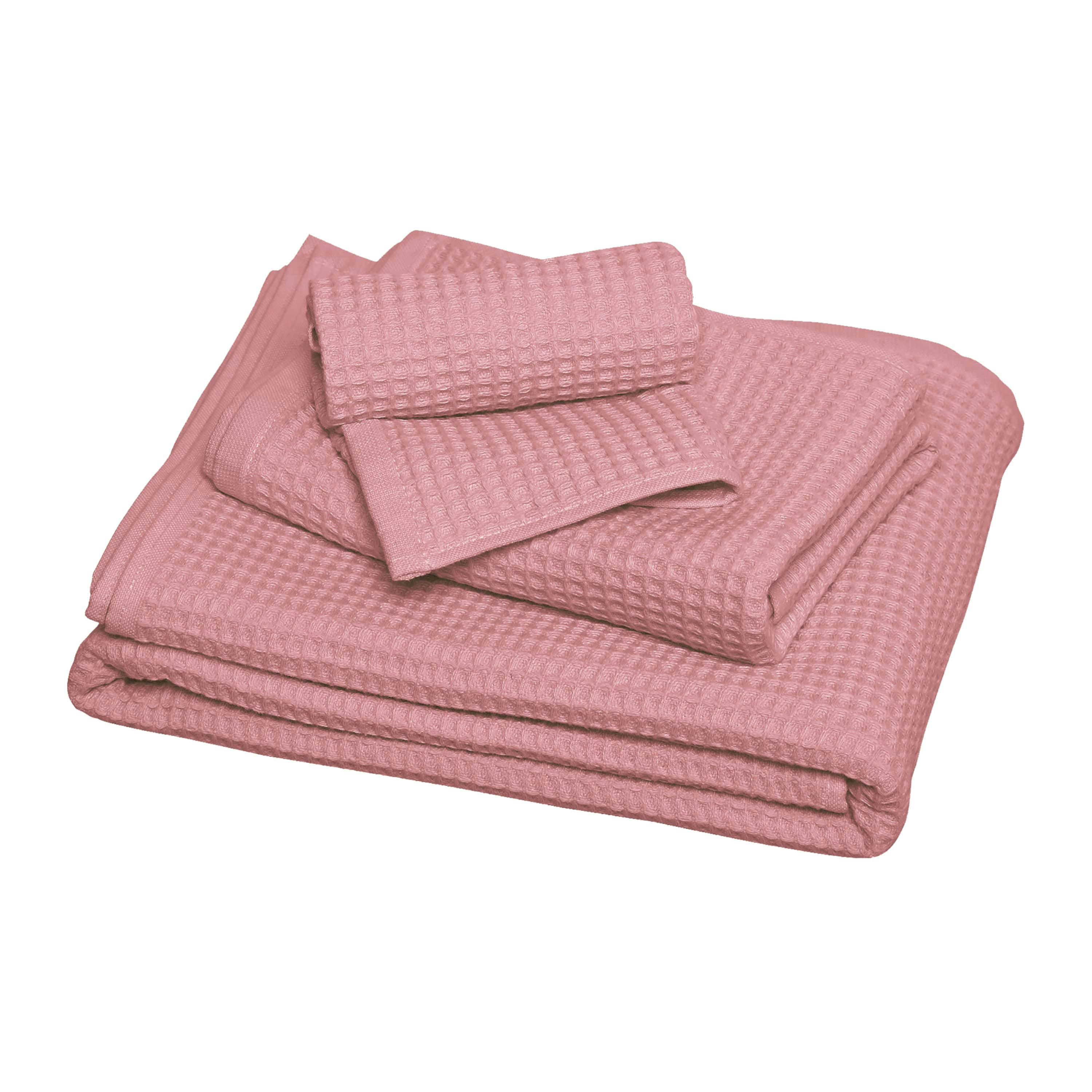 ESPRIT NID D'ABEILLE - Serviette de toilette en coton BIO 70x140 cm Litchi