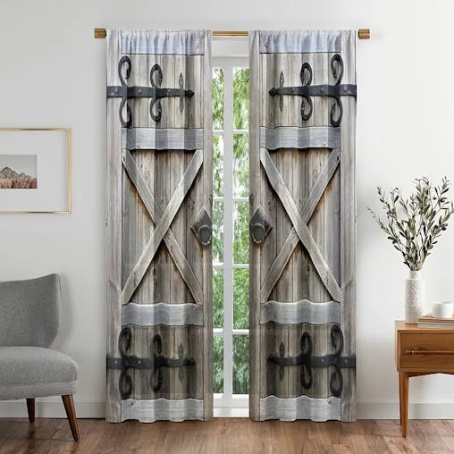 NNETM Waterproof Vintage Door Curtains with Timeless Appeal