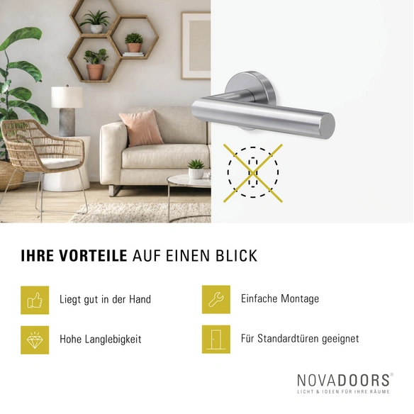 Türgriff, »MIO 120«, L-Form, edelstahlfarben matt