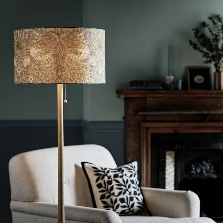 Habitat x Morris & Co Blue Strawberry Thief Lampshade - 45cm