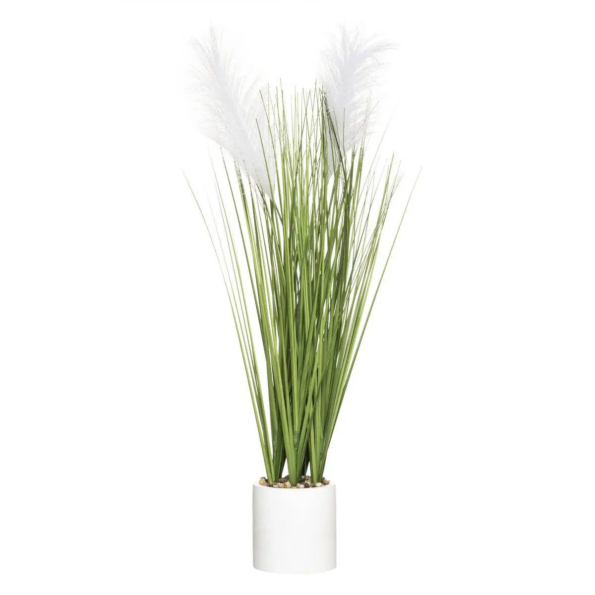 Sztuczna trawa ozdobna w cementowej doniczce, wys. 70 cm