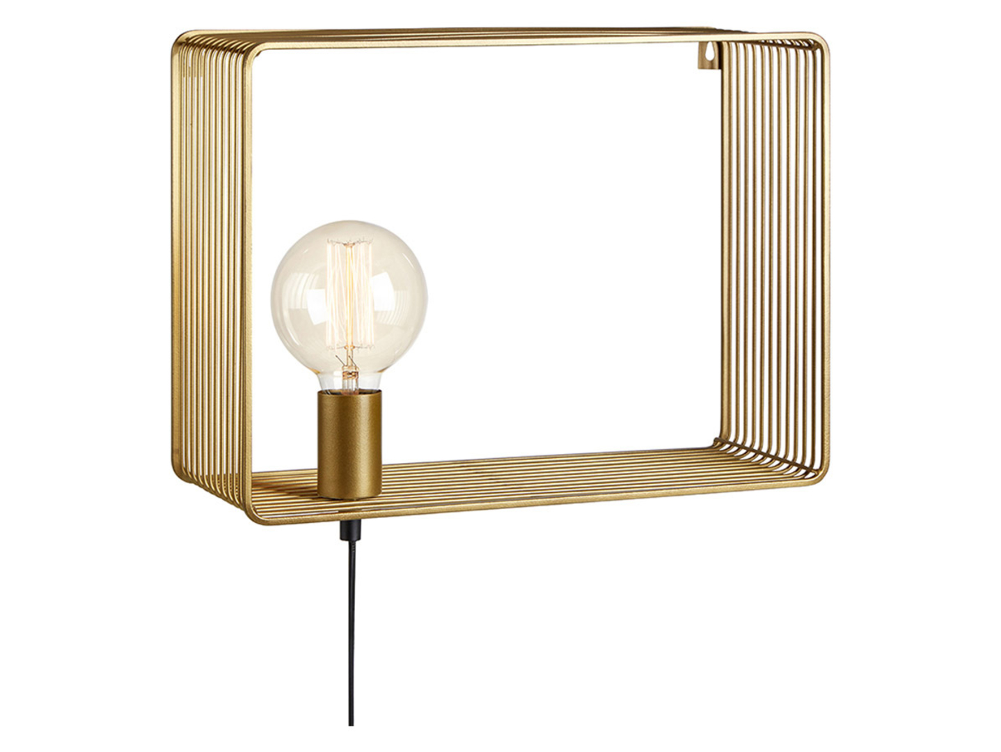 Kinkiet Shelf metalowy złoty