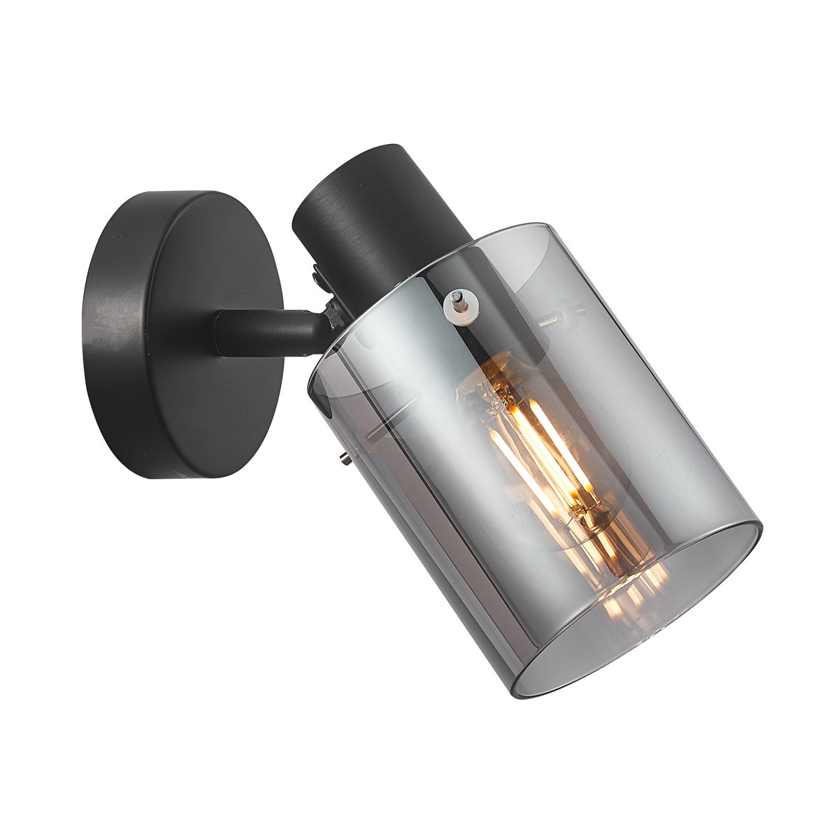 Kinkiet czarny-dymiony SARDO 1xE14x40W wym:16x15x8cm IP20 Italux