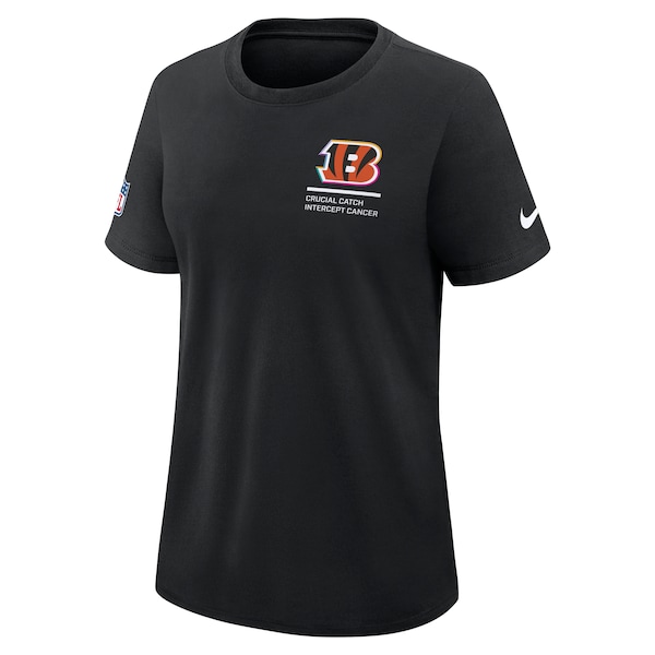 Cincinnati Bengals Nike Women's 2025 NFL Crucial Catch Tri-Blend Dri-FIT T-Shirt - Black