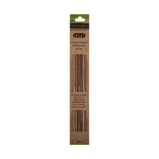 Milward Double-Ended Knitting Needles 4mm x 20cm 5 Pack