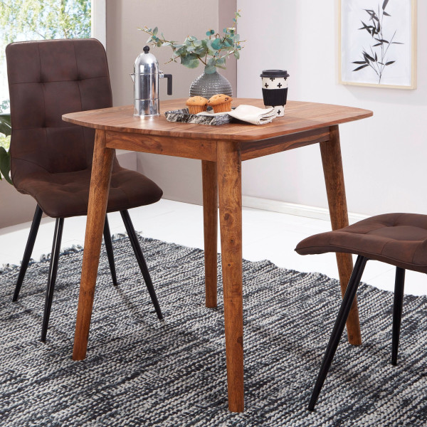FineBuy Stół do jadalni drewno brązowy 80 cm