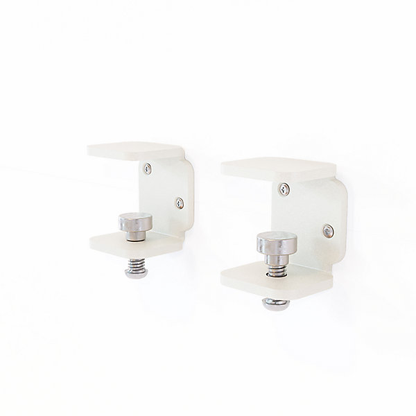 Etagère murale stratifiée DECO-GEM, décor chêne clair, L.90 x P.20 cm Ep.28 mm avec supports muraux acier blanc