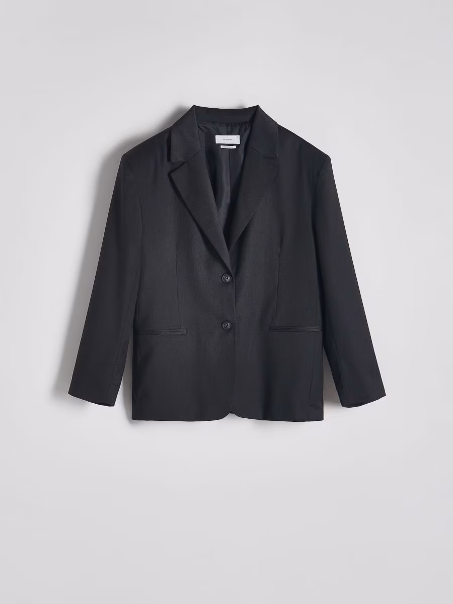 Single-Breasted Viscose Blend Blazer