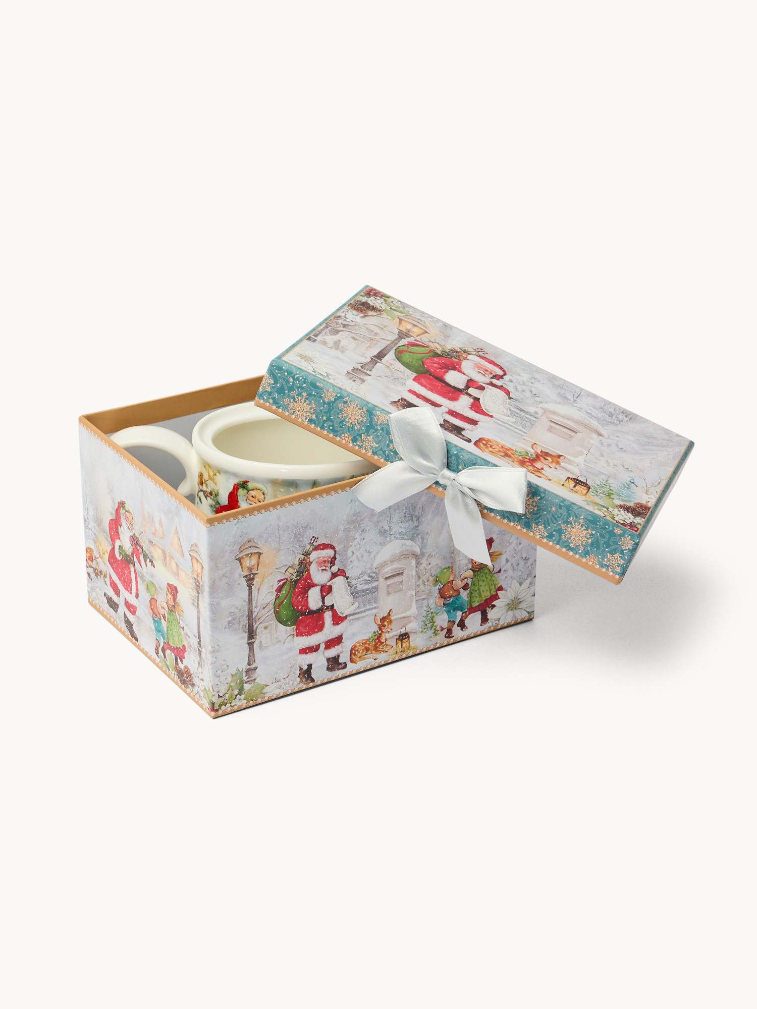 Teiera in new bone china Babbo Natale vintage