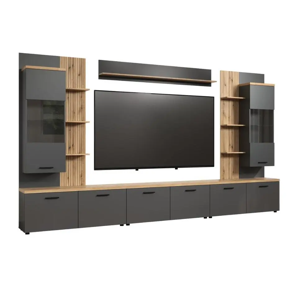 Hioshop Baggio systeem rek 6 delen antraciet