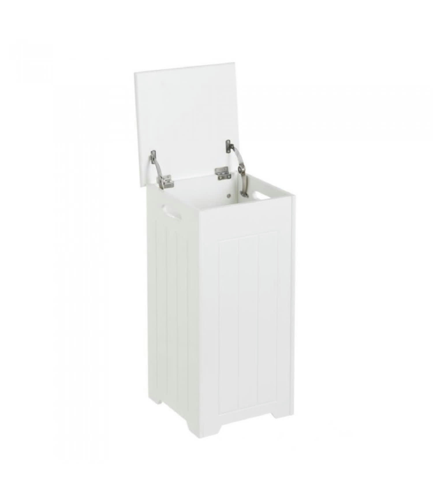 BOIS - Rangement stock rouleaux papier toilette bois MDF blanc H60cm
