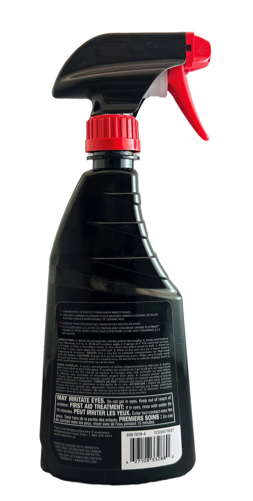 Simoniz Platinum Winter Car Wax Spray, 473-mL