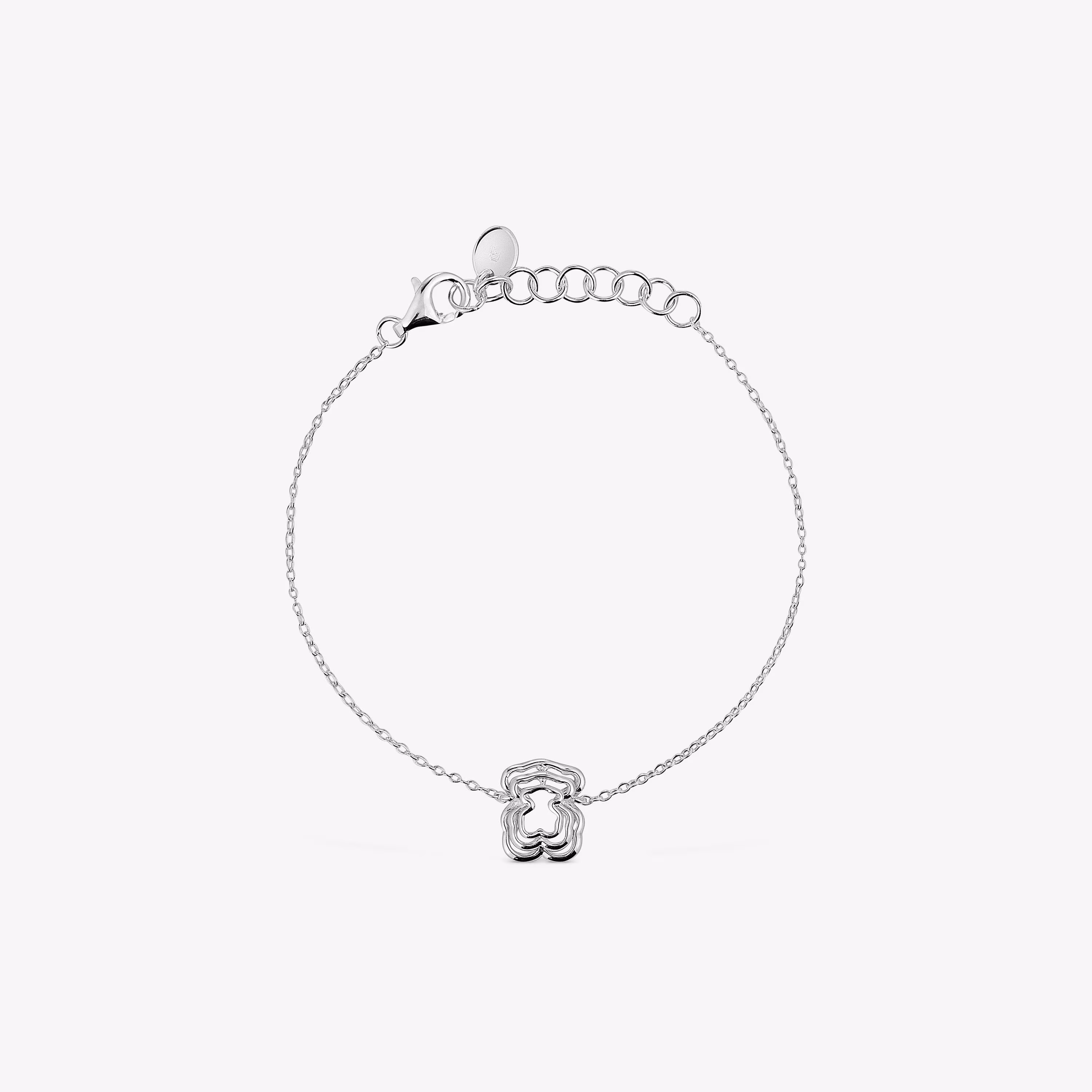 Pulsera triple oso de plata Bickie