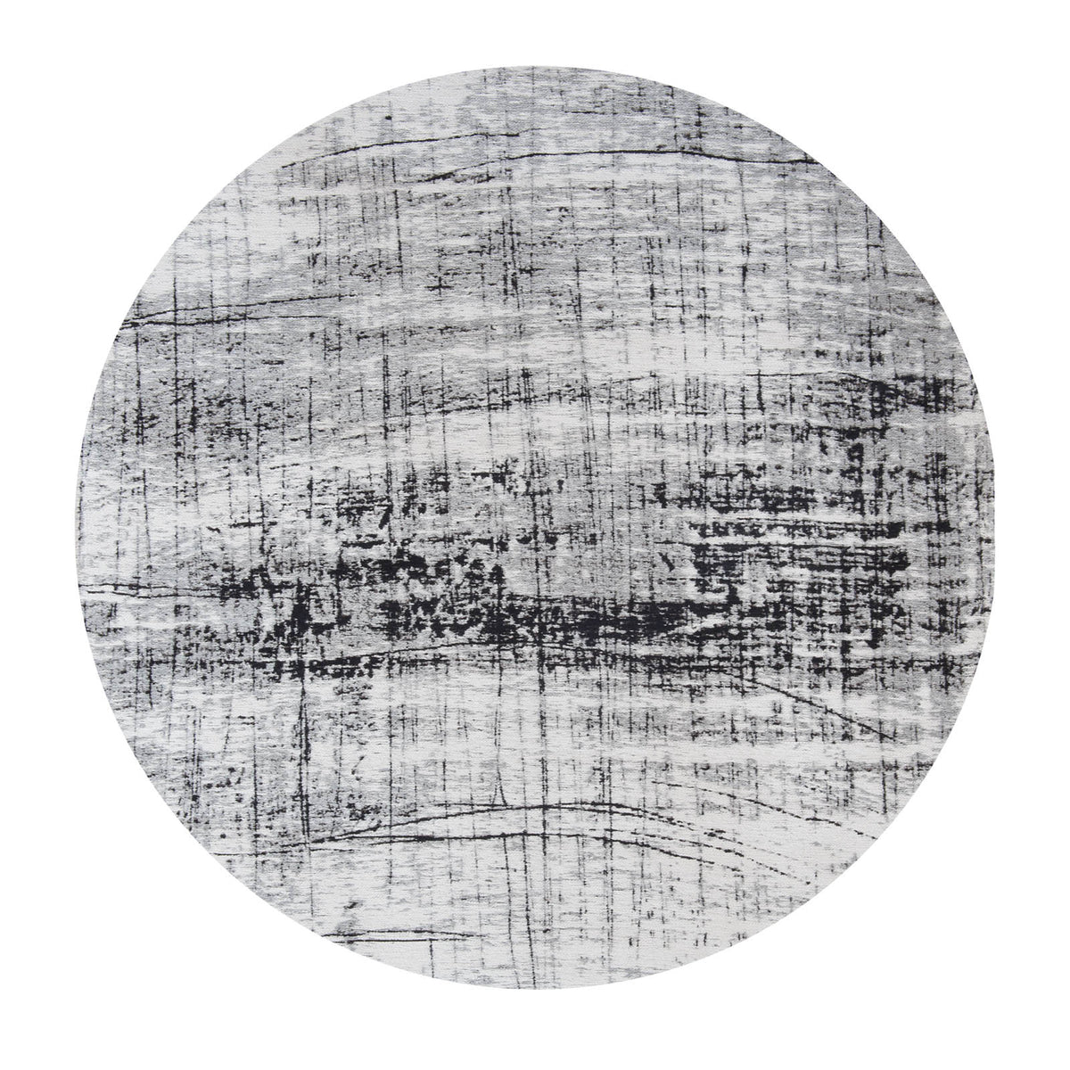 Ecorugs vloerkleed Metro Black&White - grijs - 140x140cm