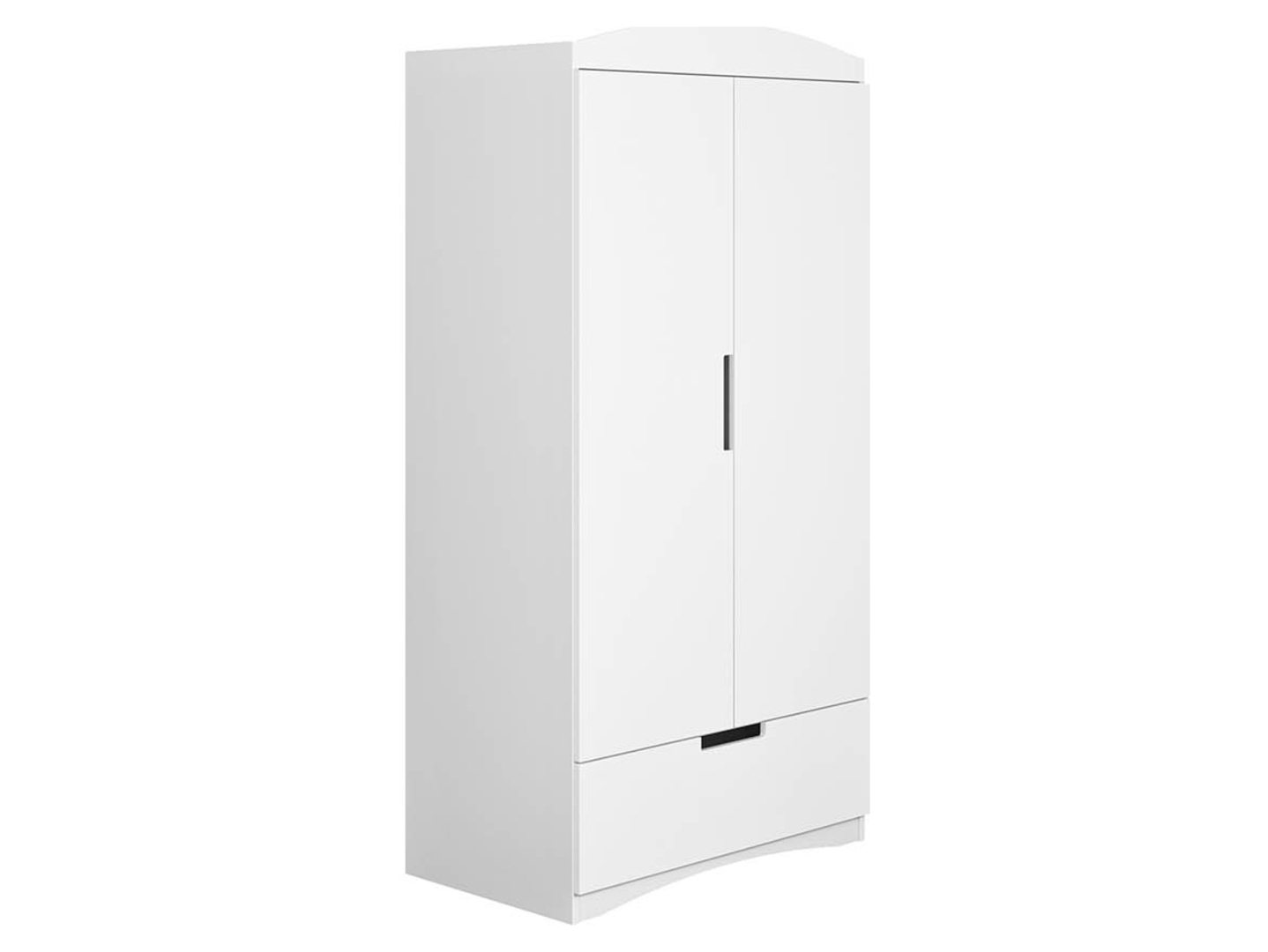 Szafa dwudrzwiowa Classic 90 cm z szufladą biała