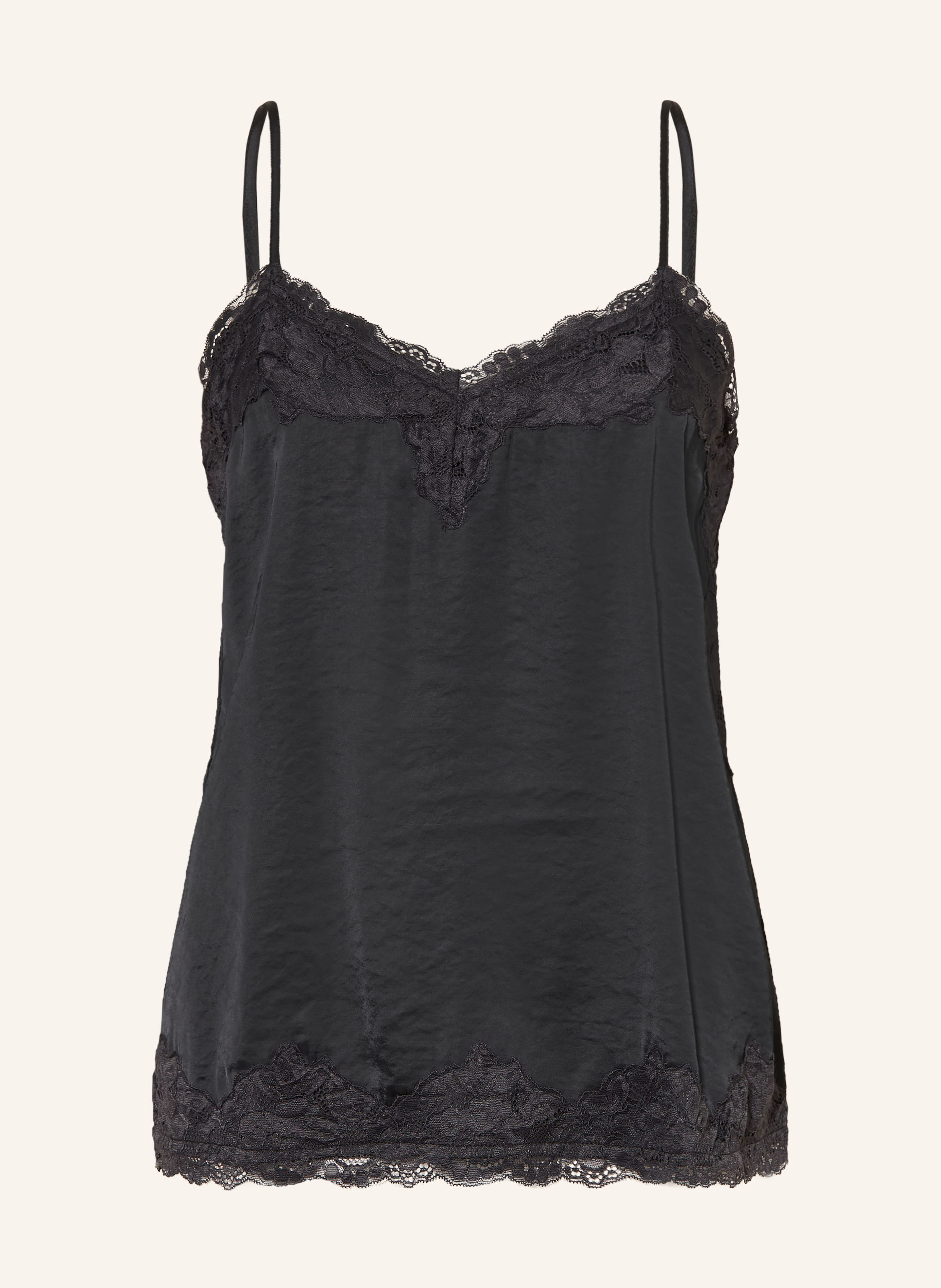Oui Satintop mit Spitze
