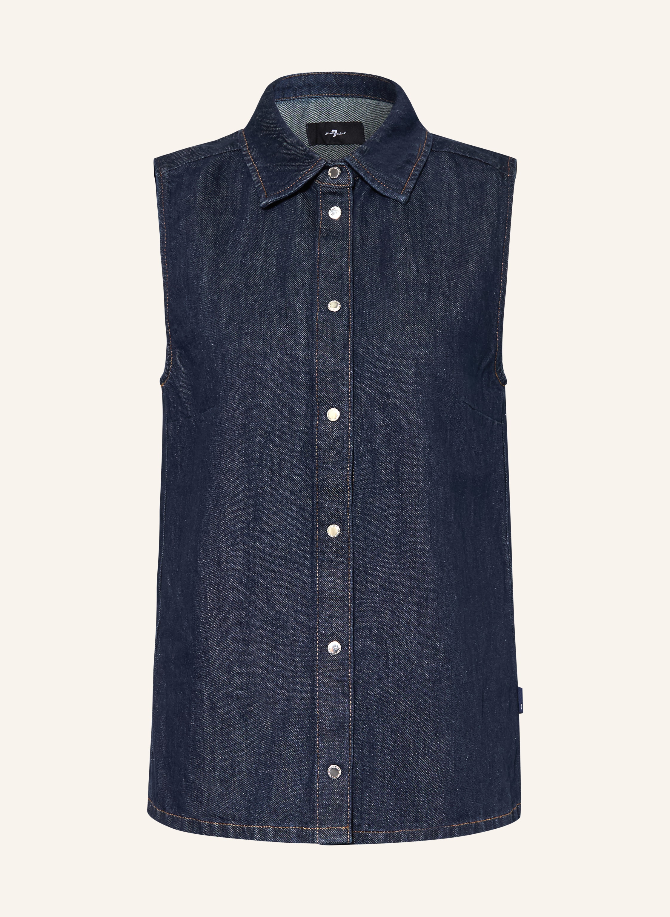 7 for all mankind Jeansweste BLOSSOM mit Leinen