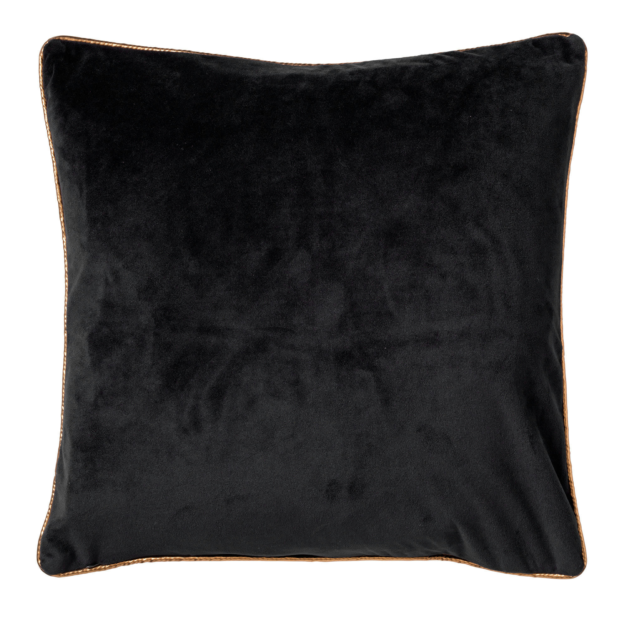 - Housse de coussin noir doux-45x45 cm avec motif fleuri