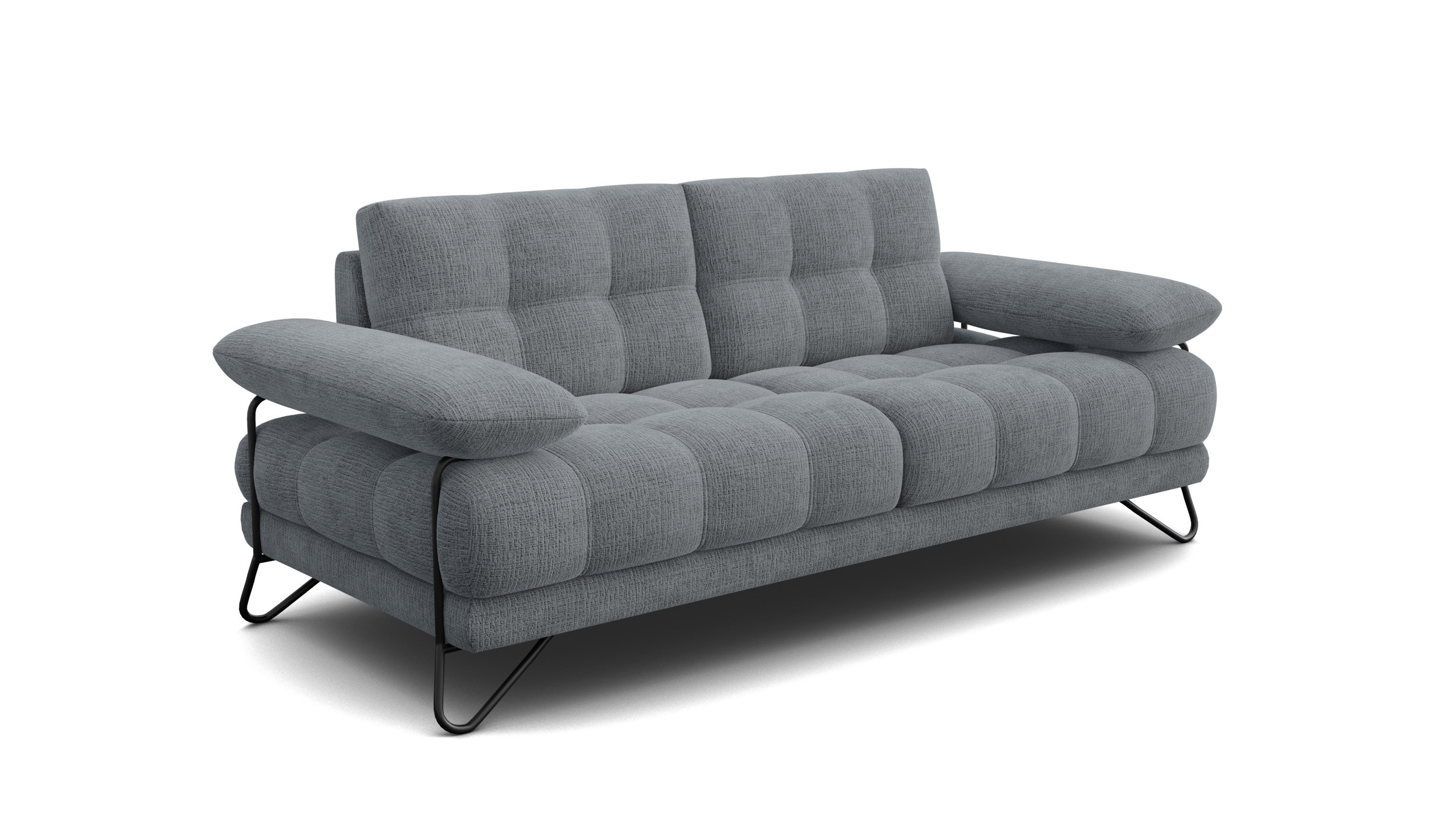 BUBBARA Sofa 2,5 osobowa, ciemnoszara