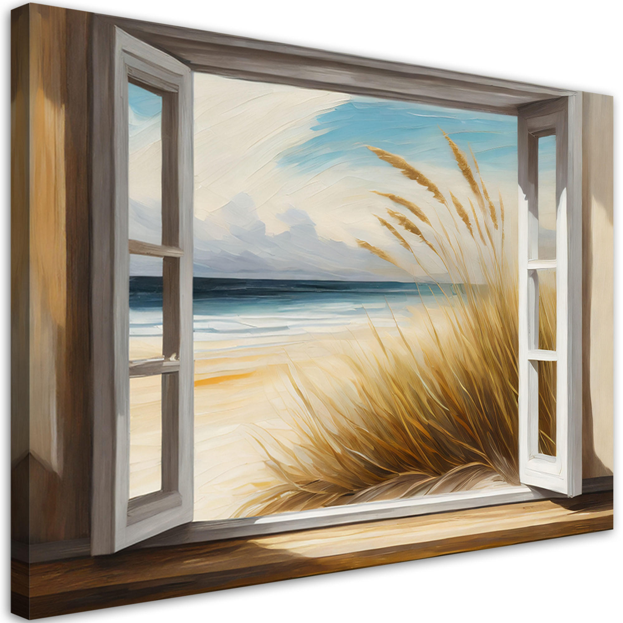 Feeby Obraz, Widok z okna na plażę 60x40