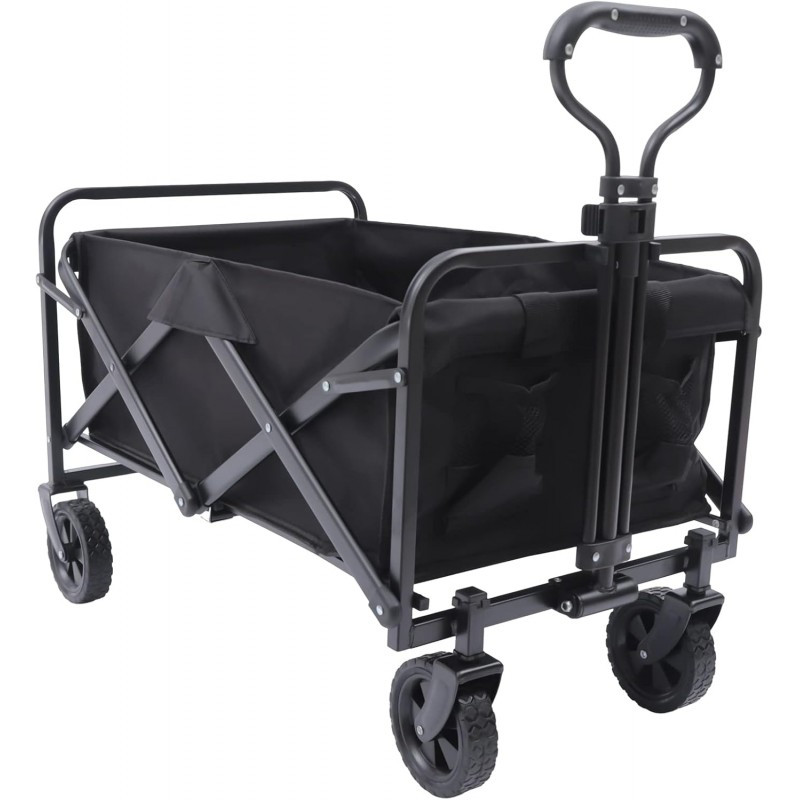 Wózek Transportowy Składany, Metalowy, Przyczepka Ogrodowa 72X47X68-87 cm