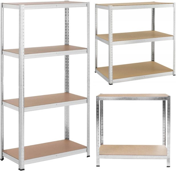 Regał magazynowy metalowy do garażu 600kg 174x80x40cm