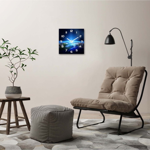 Tulup Zegar ścienny cichy kwadrat do przedpokoju - 30x30 cm
