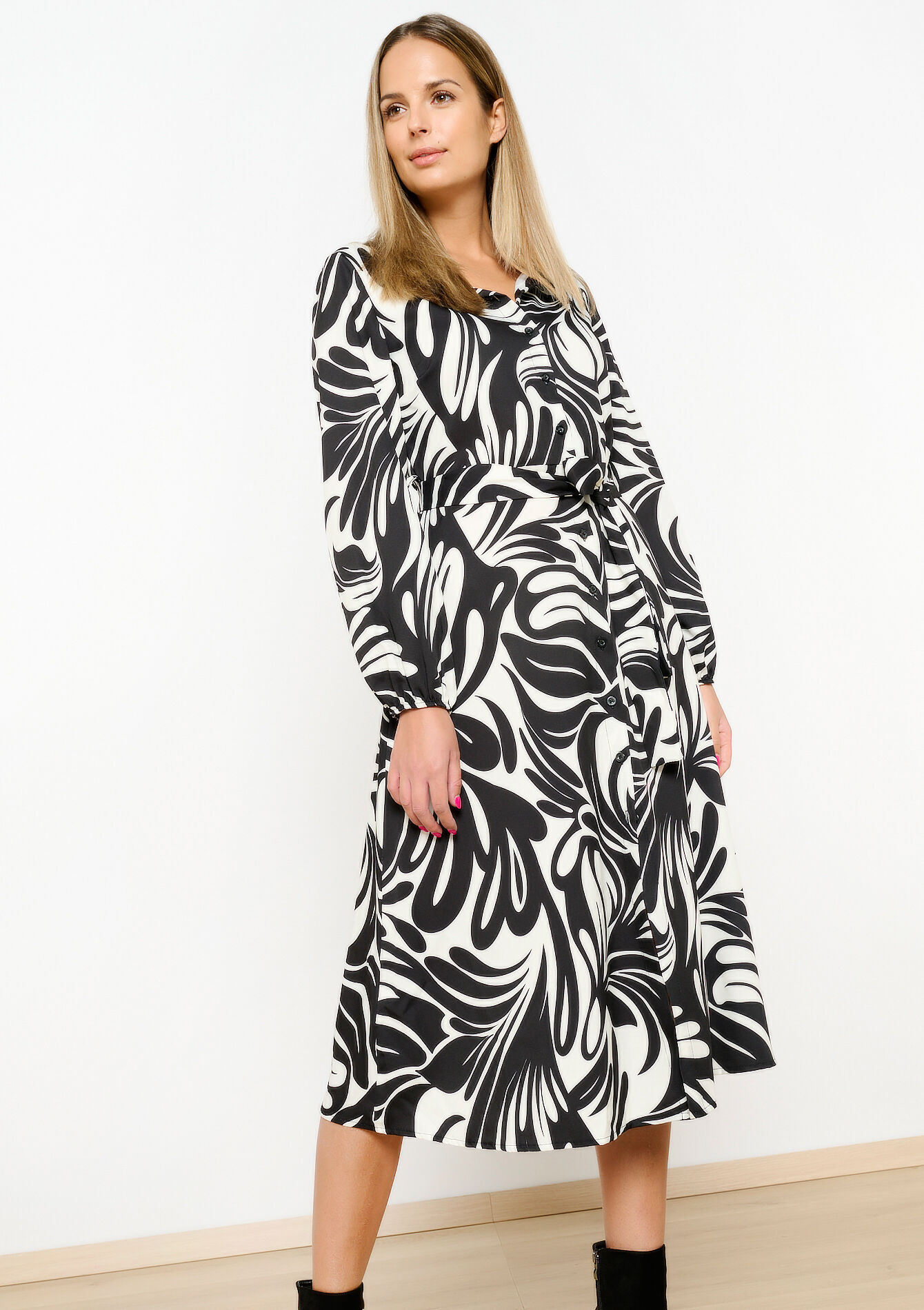 Hemdjurk met bladerprint