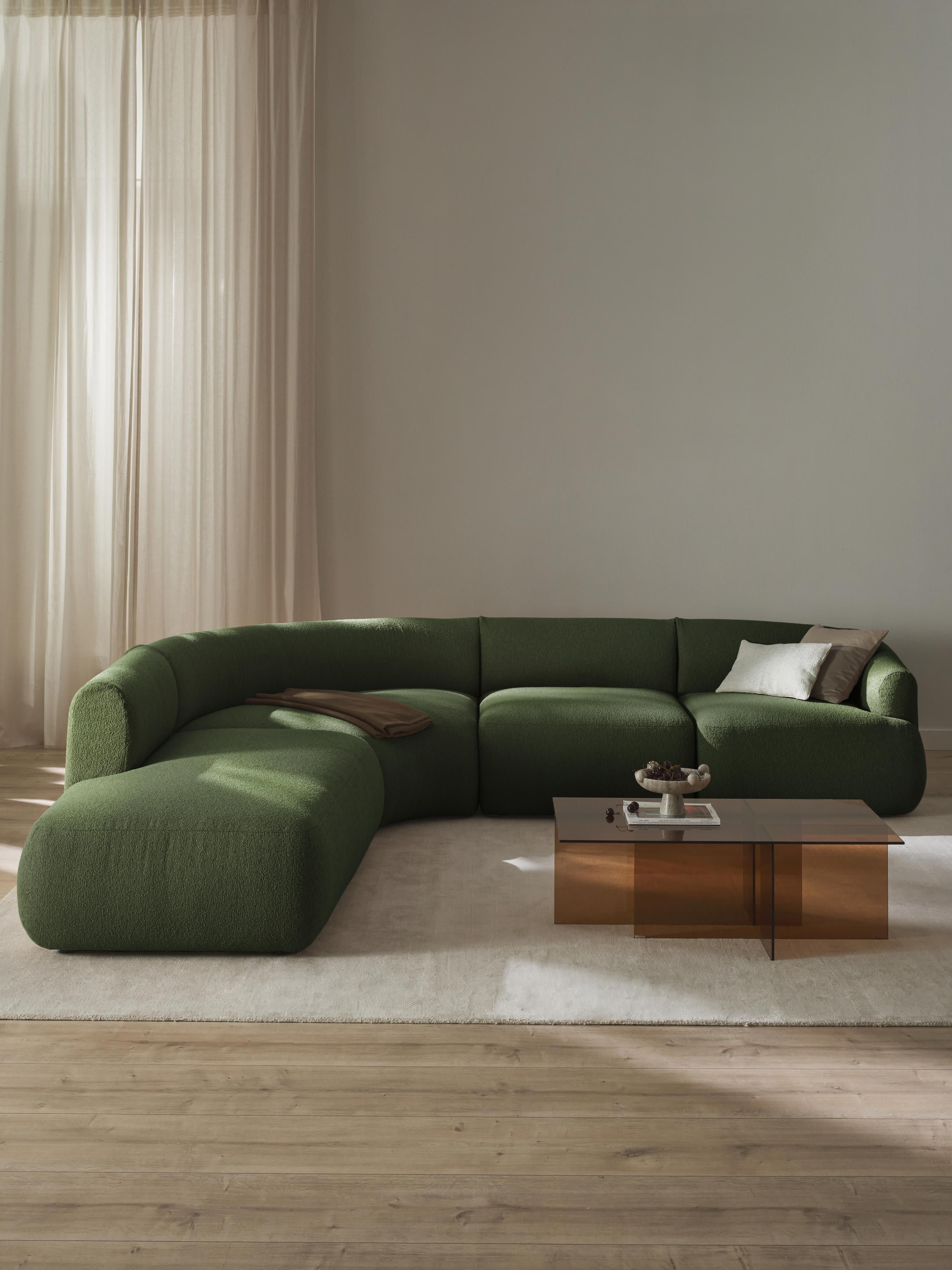 Modulares Bouclé-Ecksofa Sofia (4-Sitzer)
