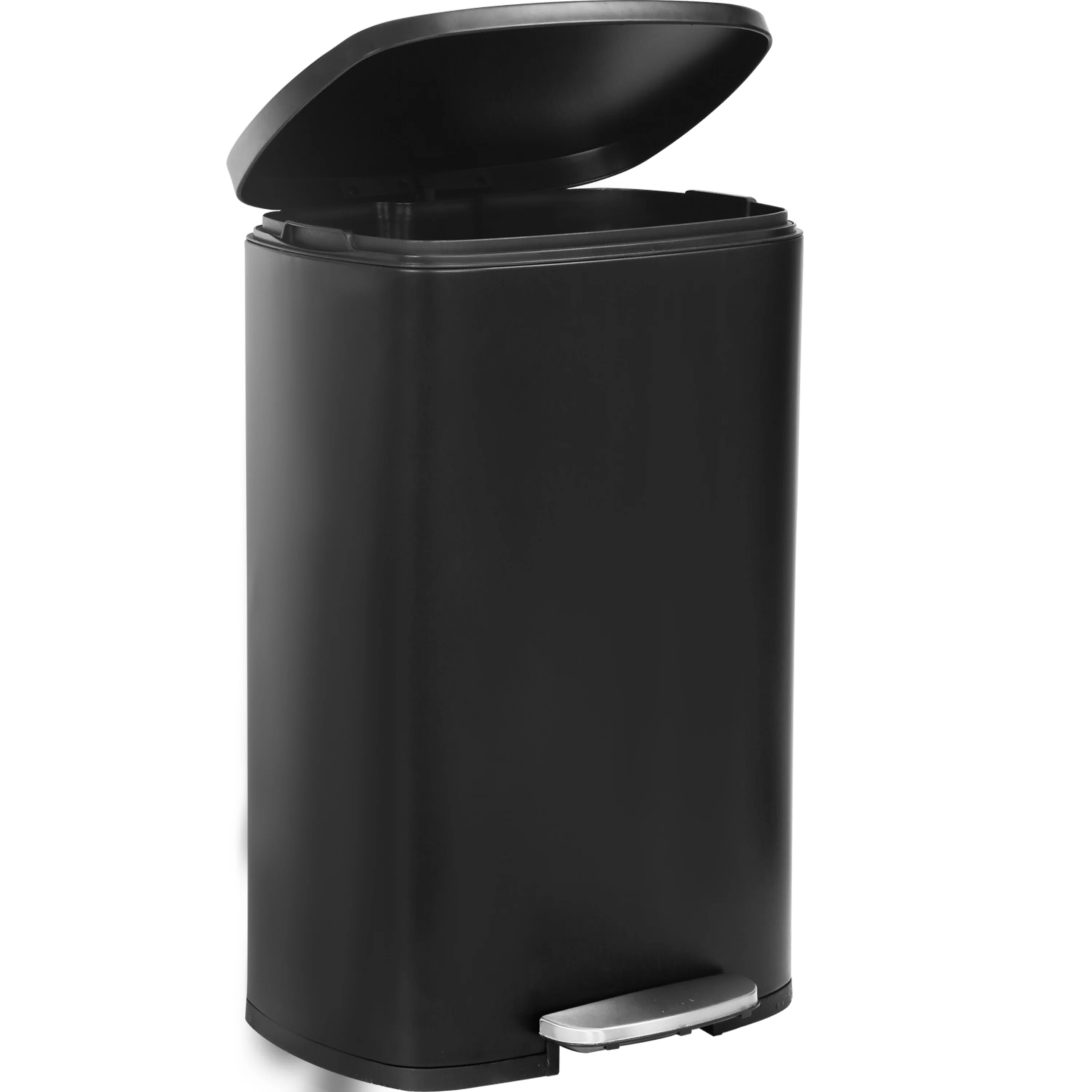 13 Gallon 50 Liter Stainless Steel Step Trash Can with Removable Inner Bucket by Furniture of America